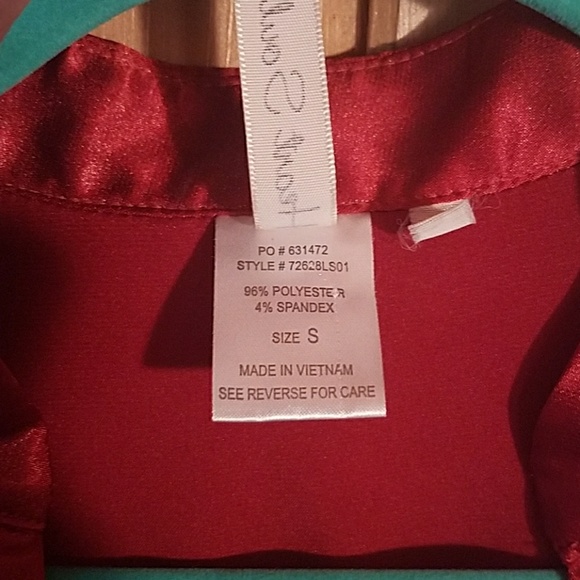 Rusty colored tuxedo blouse - Picture 3 of 4